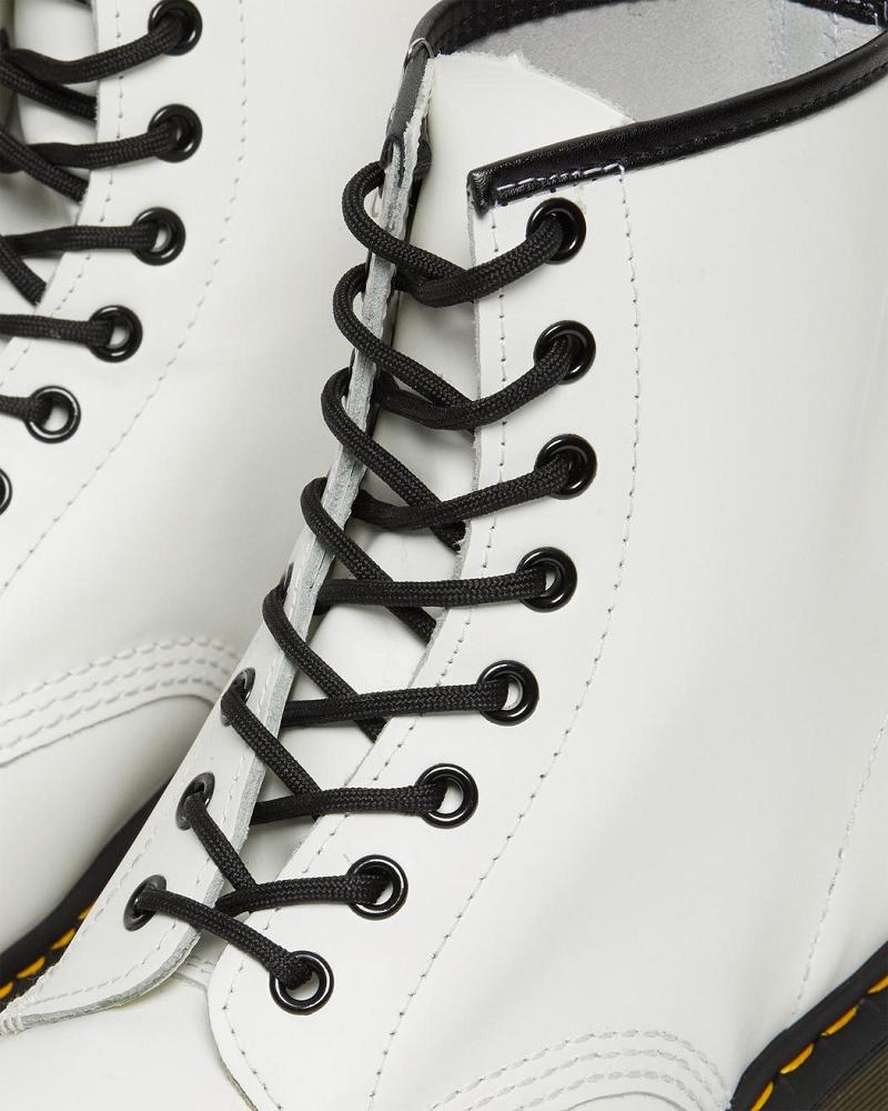 Men's Dr Martens 1460 Smooth Leather Lace Up Boots White | AU 535BEX